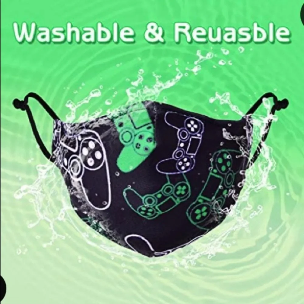 NWT Kids 6pcs Gamer Reusable Washable Breathable children mama set